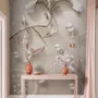 3D Look Florals with Pearls Lux Flowers Wallpaper Mural