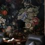 Dark Dutch Floral Bouquet with Birds Wallpaper Mural