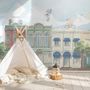 Kids Village Drawing with Cartoon Animals Wallpaper Mural