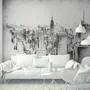 Monochrome Charcoal City Wallpaper Mural