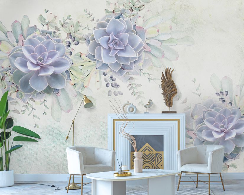 Elegant Petal Floral Wallpaper Mural