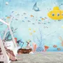 Kids Nursery Undersea with Submarine Wallpaper Mural