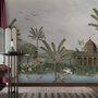 Papier peint panoramique paysage historique rivière et mosquée vintage