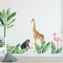 Kinder Wandtattoo Tropische Tiere mit Palmblättern