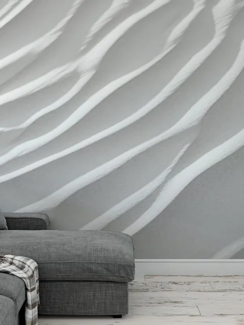Nordic Style White Stripe Wallpaper Mural