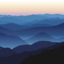 Mountain Silhouette at Sunset Wallpaper Mural