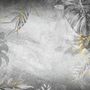 Monochrome Grunge Leaf with Splash Wallpaper Mural