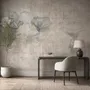 Nostalgic Lotus Flowers Wallpaper Mural