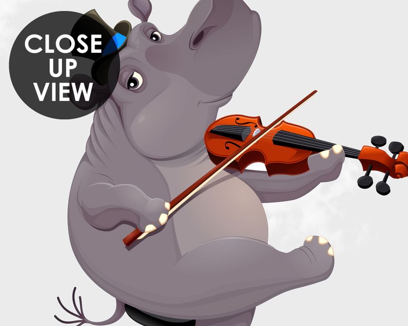 Cartoon-Tiere mit Musiknoten Fototapeten