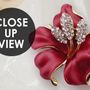 Crystal Red Floral Art Wallpaper Mural