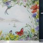Sea View with Garden Flowers Wallpaper Mural