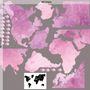 Kids Pink World Maps with Little Fishes Wall Decal Sticker