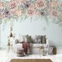 Papier peint panoramique fleurs de vigne sombre nostalgiques