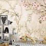 Soft Chinese Florals with Little Birds Wallpaper Mural