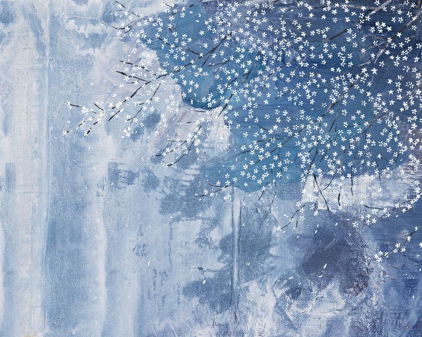 Oil Painting Winter Landscape Wallpaper Mural