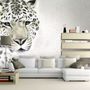 3D Look Monochrome Tiger Wallpaper Mural