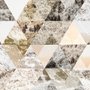 Papier peint panoramique géométrique avec motif de forêt