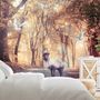Watercolor Forest and Elk Wallpaper Mural