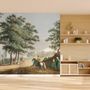 Vintage Rural Landscape with Village Folk Wallpaper Mural