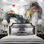 Watercolor Colorful Abstract Smoke Wallpaper Mural