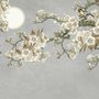 Papier peint panoramique blanc fleur de prunier