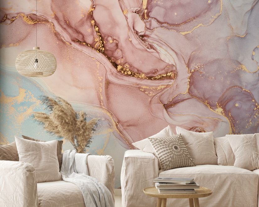 Soft Marble Abstract Art Wallpaper Mural