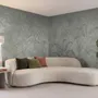 Monochrome Tropical Botanical Wallpaper Mural