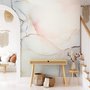 Papier Peint Panoramique Art Abstrait Marbre Neutre Doux