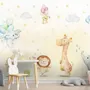Kids Nursery Safari Animals Playing Wallpaper Mural