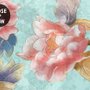 Papier peint panoramique vintage avec fleurs et oiseaux