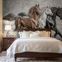 3D Embossed Look Horses Wallpaper Mural