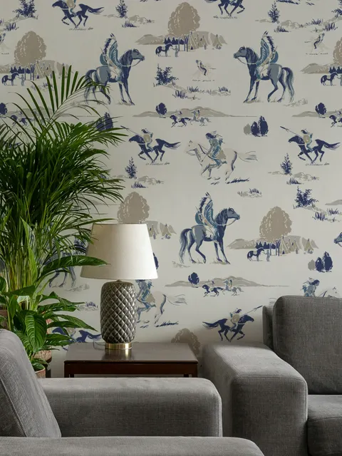 Retro Western Cowboys Wallpaper Mural