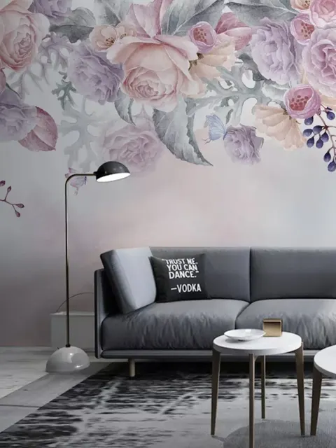 Vintage Vine Floral Wallpaper Mural