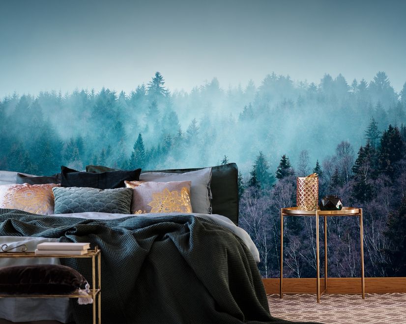Misty Forest View Wallpaper Mural