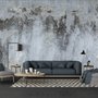 Papier peint panoramique en ciment gris et marron