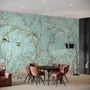 Vintage Little Floral and Birds Wallpaper Mural