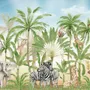 Kids Safari Animals in the Jungle Wallpaper Mural