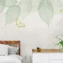 Leaf Veins with Little Forest Pattern Wallpaper Mural