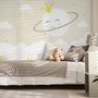 Kindertapete Weicher Mond mit Weißen Wolken am Himmel Fototapete