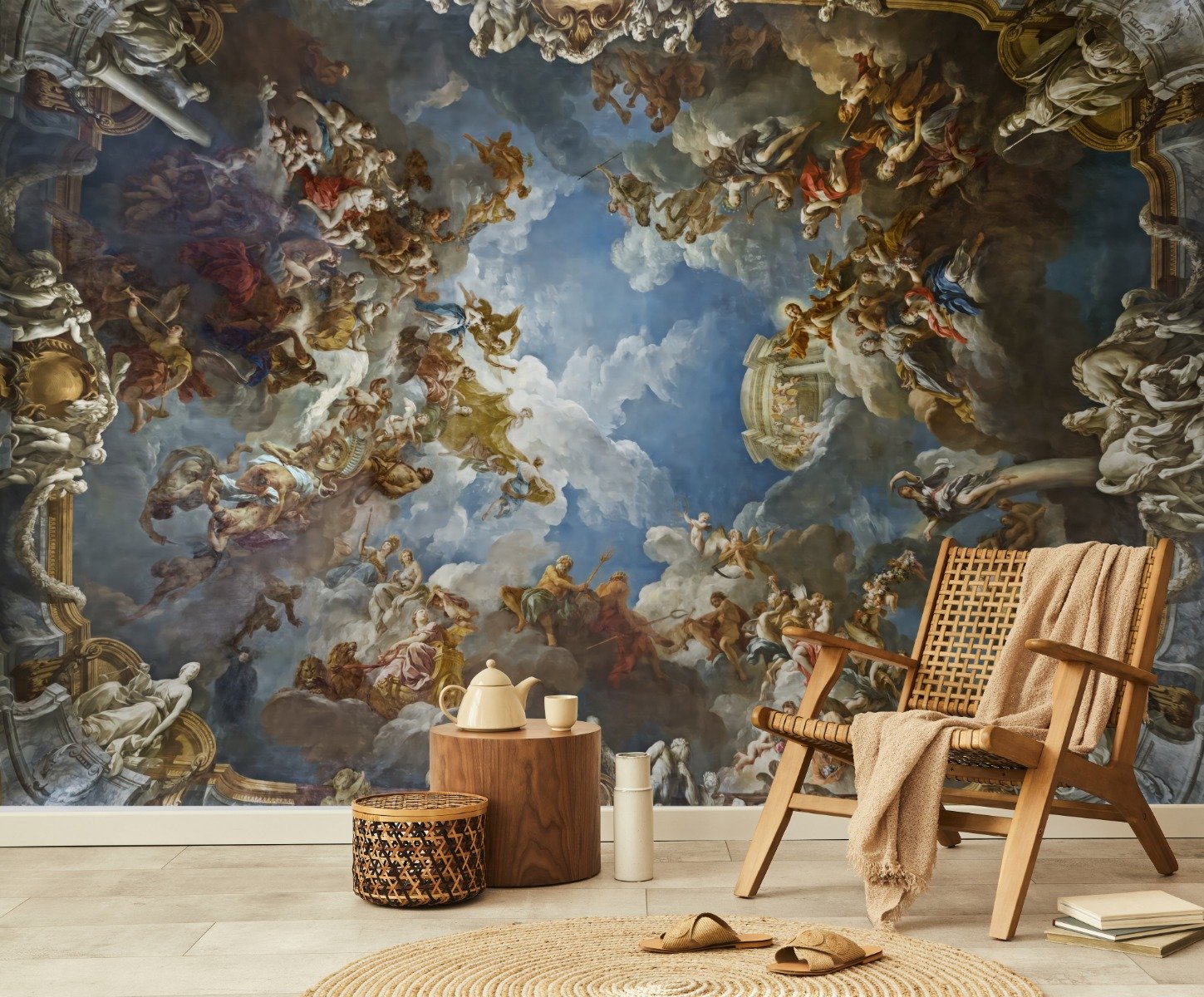 The Apotheosis of Hercules by Francois Lemoyne Wallpaper Mural - Peel and Stick
