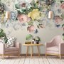 Vintage Bunte Blumen Fototapete