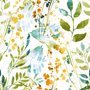 Bunte Aquarell-Blätter & Pflanzen Fototapete