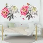 Kids Watercolor Pink White Florals Wall Decal Sticker