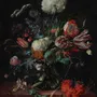 Dark Floral Bouqet with Tulips and Roses Wallpaper Mural