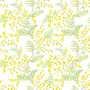 Yellow Herbs Floral Wallpaper Mural