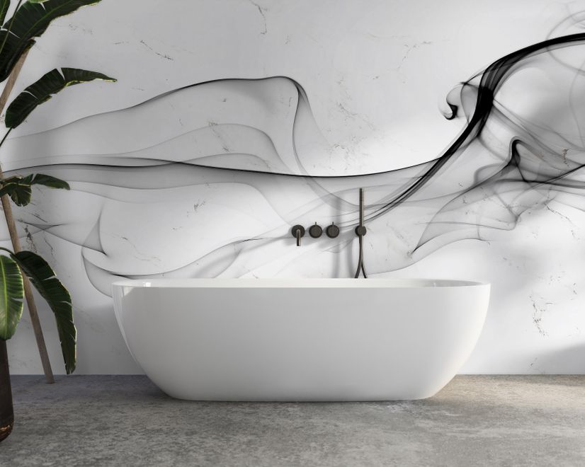 Dark Smoke with Marble Pattern Wallpaper Mural