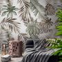 Vintage Banana and Palm Leaves Wallpaper Mural