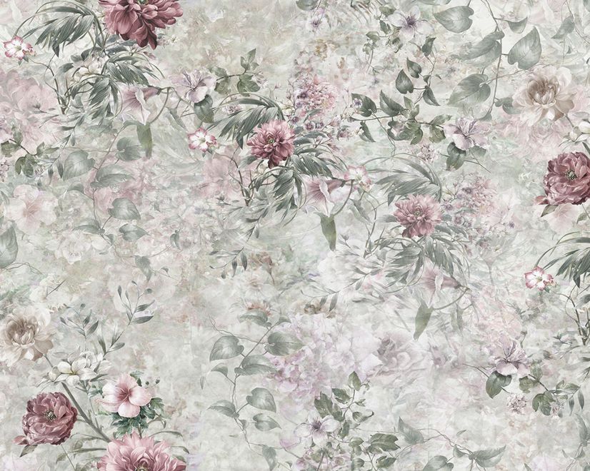Vintage Blumen Fototapete