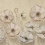 Monochrome Poppy Flower Wallpaper Mural