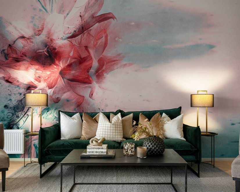 Abstract Lily Wallpaper Mural